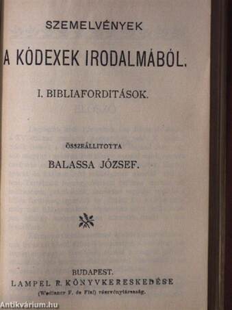 Julius Agricolának életéről és erkölcseiről/Agricola élete/Vigasztalások/Hannibal útja az Alpeseken át/Perikles/Szemelvények a kódexek irodalmából I-II.