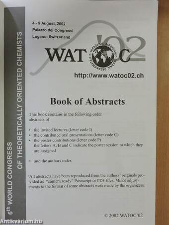 WATOC02 Book of Abstracts