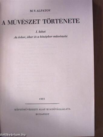 A művészet története I.