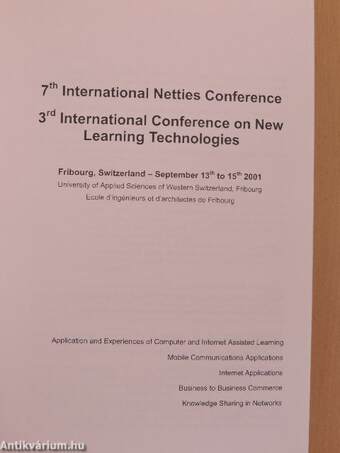 7th International Netties Conference/3rd International Conference on New Learning Technologies