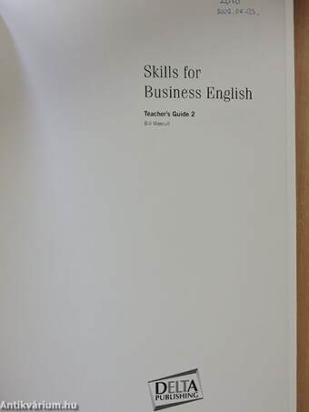 Skills for Business English - Teacher's Guide 2