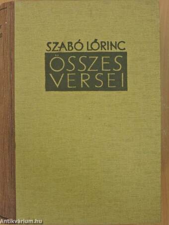 Szabó Lőrinc összes versei