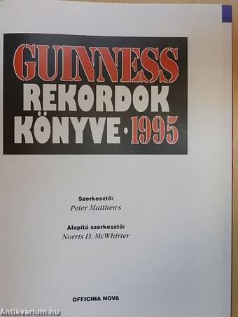 Guinness rekordok könyve 1995.