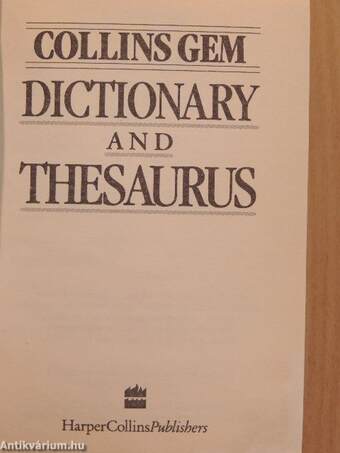 Collins Gem Dictionary and Thesaurus