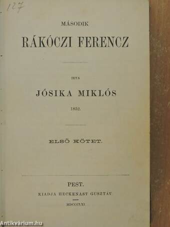 Második Rákóczi Ferencz 1-2. (töredék)