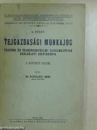 Tejgazdasági munkajog