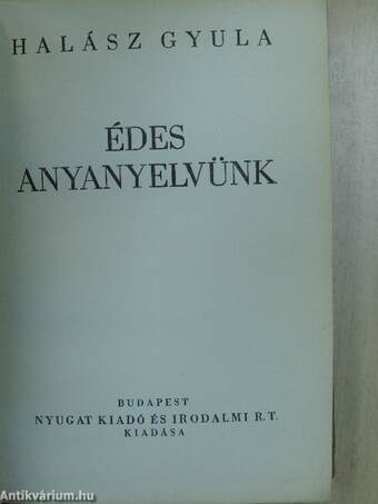 Édes anyanyelvünk