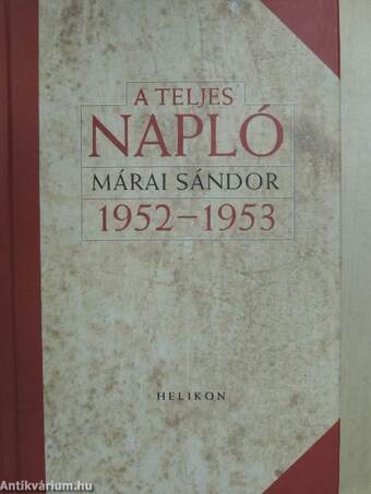 A teljes napló 1952-1953