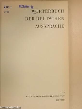 Wörterbuch der deutschen Aussprache