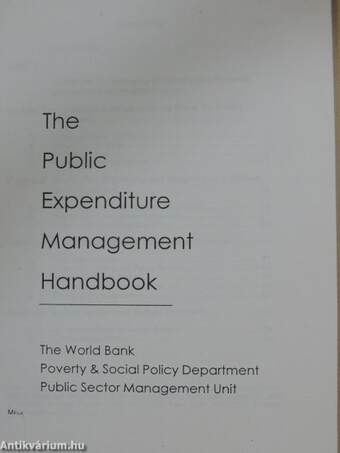 The Public Expenditure Management Handbook