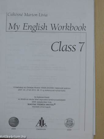 My English Workbook - Class 7