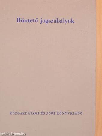 Büntető jogszabályok