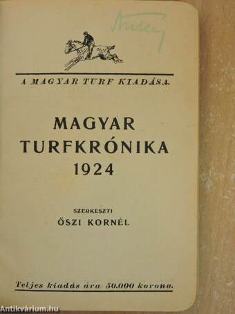 Magyar turfkrónika 1924