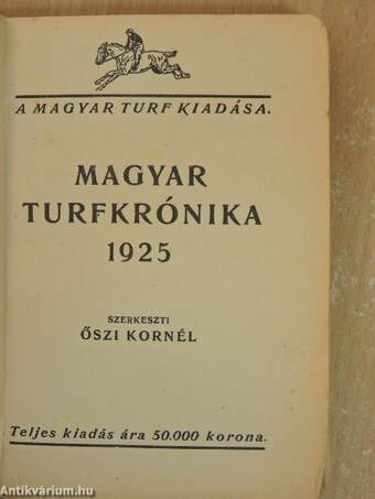 Magyar turfkrónika 1925