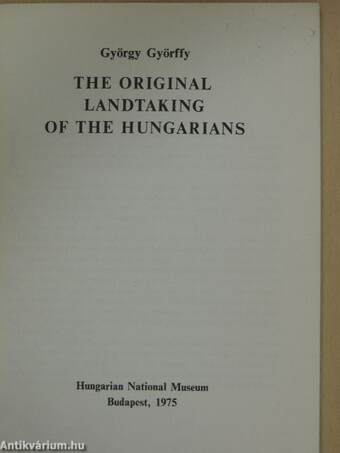 The original Landtaking of the Hungarians