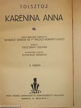 Karenina Anna I-IV.