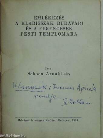 Emlékezés a klarisszák budavári és a ferencesek pesti templomára