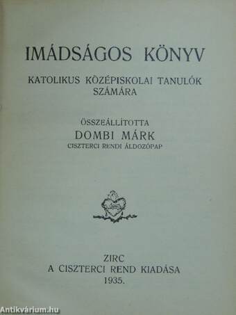 Imádságos könyv