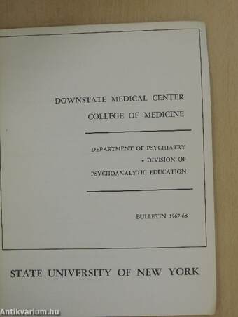 Downstate Medical Center College of Medicine Bulletin 1967-68