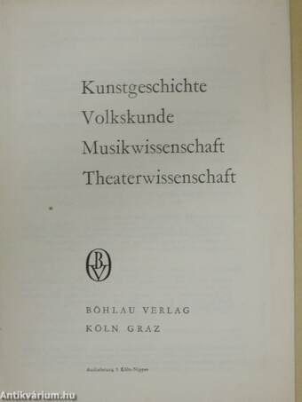 Kunstgeschichte, Volkskunde, Musikwissenschaft, Theaterwissenschaft