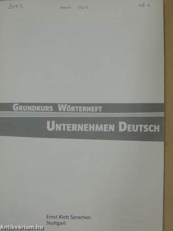 Unternehmen Deutsch - Grundkurs Wörterheft