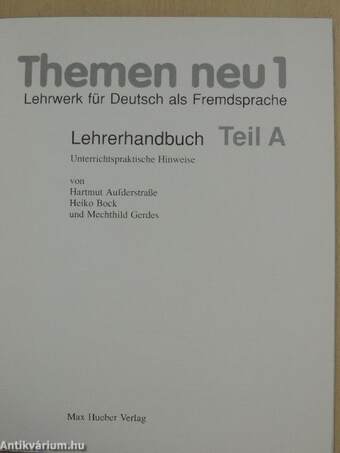 Themen neu 1 - Lehrerhandbuch Teil A