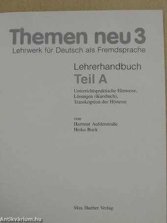 Themen neu 3 - Lehrerhandbuch Teil A