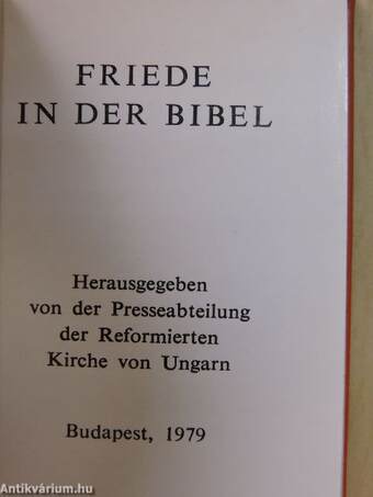 Friede in der Bibel (minikönyv)