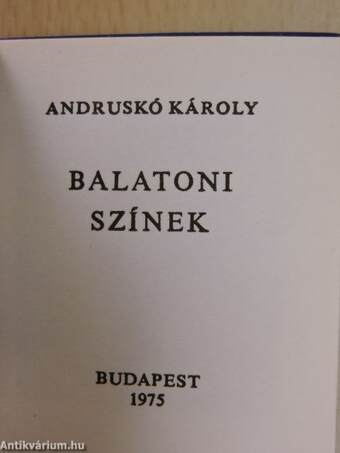 Balatoni színek (minikönyv)