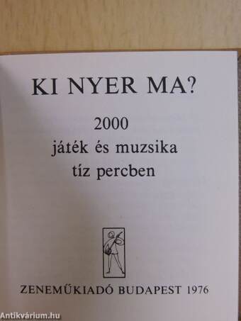 Ki nyer ma? (minikönyv)