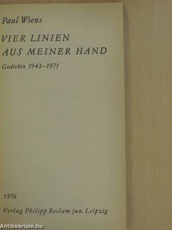 Vier Linien aus meiner Hand