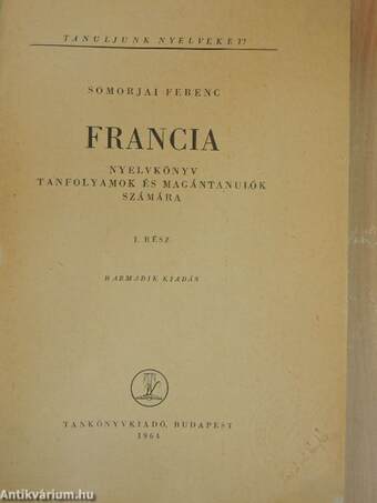 Francia nyelvkönyv I.