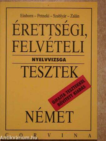 Érettségi, felvételi, nyelvvizsga tesztek - Német