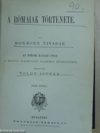 A rómaiak története I-II. (töredék)