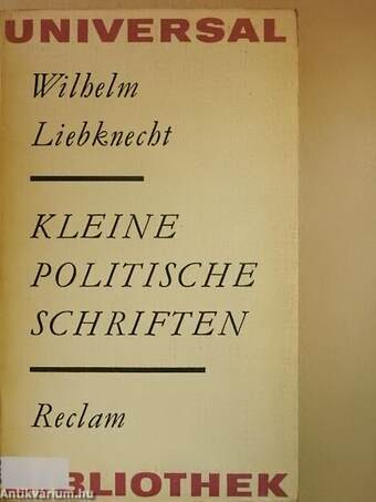 Kleine politische Schriften