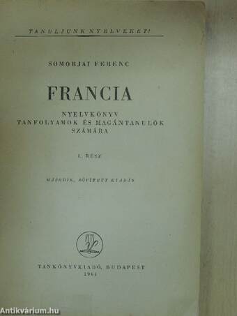 Francia nyelvkönyv I.