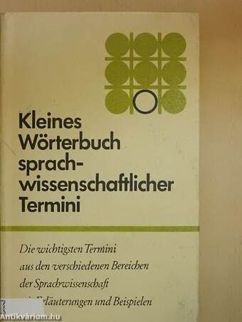 Kleines Wörterbuch sprachwissenschaftlicher Termini