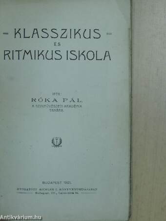 Klasszikus és ritmikus iskola