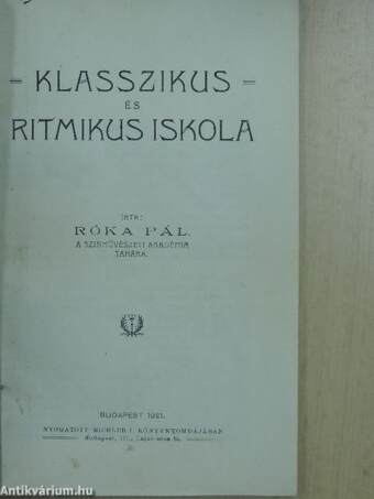 Klasszikus és ritmikus iskola