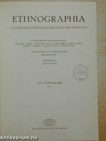 Ethnographia 1979/1-4.