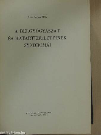 A belgyógyászat és határterületeinek syndromái