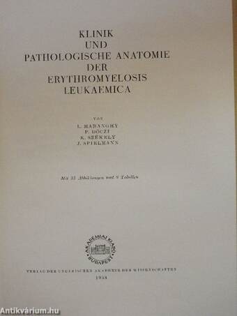 Klinik und Pathologische Anatomie der Erythromyelosis Leukaemica