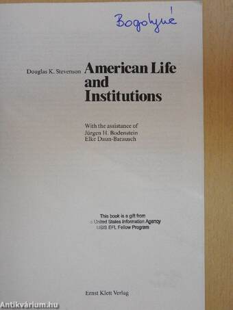 American Life and Institutions