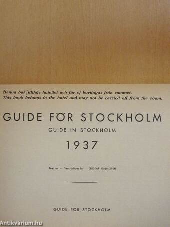 Guide för Stockholm/Guide in Stockholm 1937