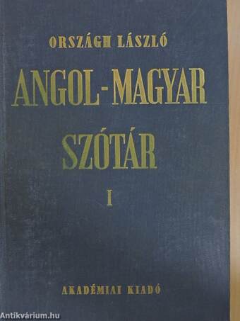 Angol-magyar szótár I-II.