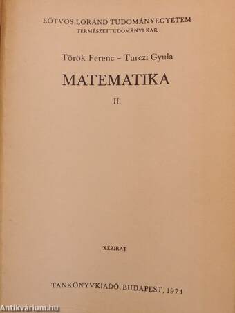 Matematika II.