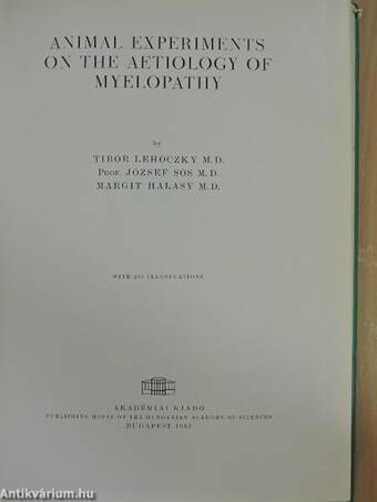 Animal Experiments on the Aetiology of Myelopathy