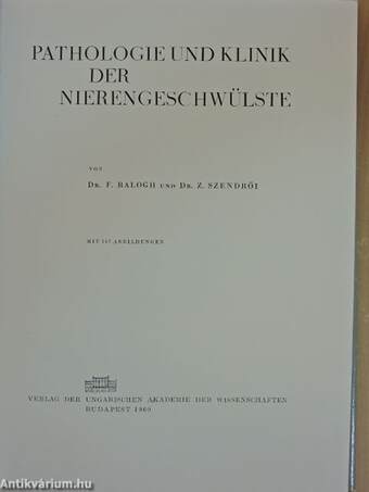 Pathologie und Klinik der Nierengeschwülste