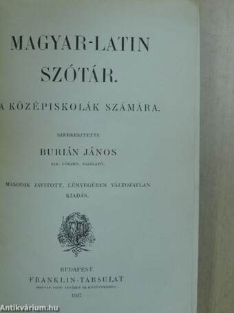 Magyar-latin szótár