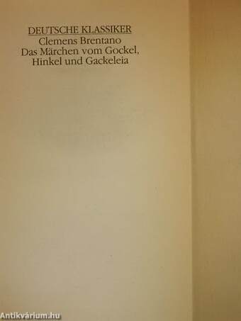 Das Märchen vom Gockel, Hinkel und Gackeleia